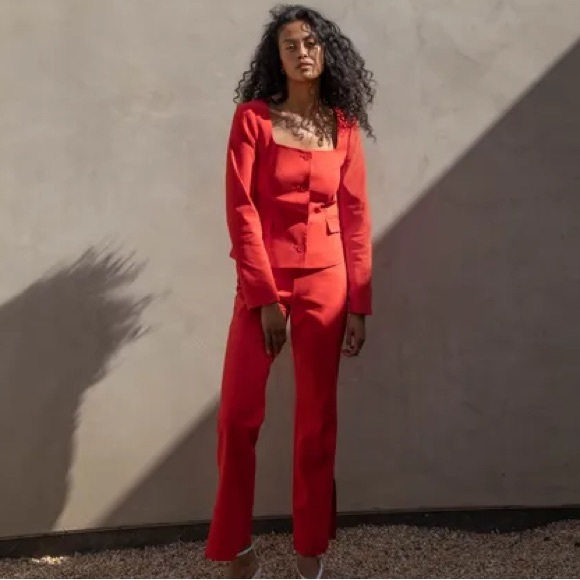 OAK + FORT Jackets & Blazers - Oak + Fort Red Suit